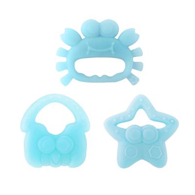 China Toy Food Grade Soft Bracelet Ring Design Baby Teething Toys Set BPA Free Soothe Rainbow Color Beads Silicone Baby Teethers for sale