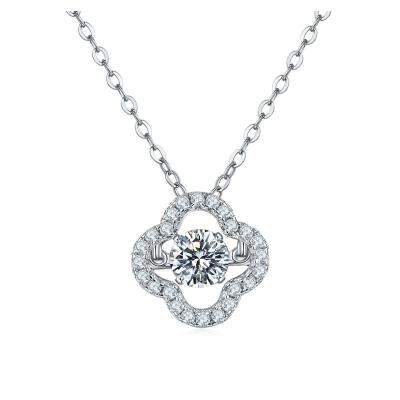 China TRENDY 18k gold plated women's accessories wedding necklaces 925 ct sterling silver moissanite diamond necklaces 0.5 for sale