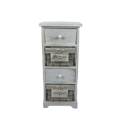 China Modern and retro wooden cabinets (height) new style adjustable 4 drawer family living room cabinet furniture for sale