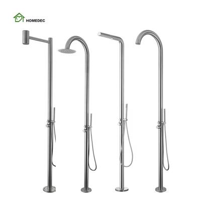 China Outdoor Sense Faucets Garden Chrome Stainless Steel Tub Shower Faucets For Swimming Pool for sale