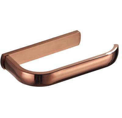 China Sus 304 Rose Gold Paper Holder Wall Mounted Toilet Paper Roll Holder 2021 Viable Hot Sales Bathroom for sale