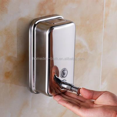 China Foam Soap Dispenser Stainless Steel Soap Bottle 800ML Chrome Hanging Bathroom And Kitchen Soap Dispenser for sale