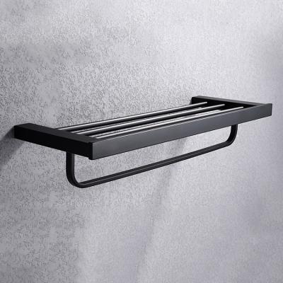 China Bathroom Towel Rack Contemporary Matte Black Towel Rack for sale