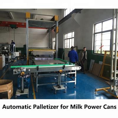 China Automatic Magnetic Beverage Palletizer For Milk Powder Tin Can Stacking for sale