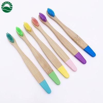 China Small Brush Logo Customized Head Kids Eco-Friendly Colorful Painting Bamboo Toothbrush for sale