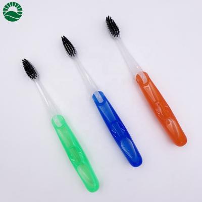 China Foldable Toothbrush Transparent Colorful Foldable Travel Folding Plastic Adult Toothbrush for sale