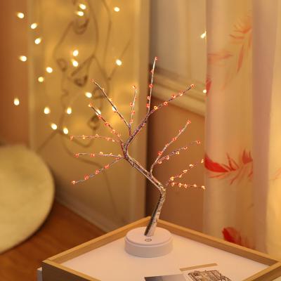 China Artificial Fire Tree Light Bedroom Christmas Decoration Star Fairy Led Tree Light for sale