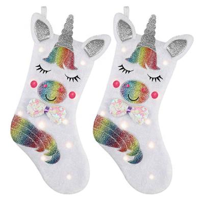 China Christmas decoration ; Unicorn Christmas Stockings Christmas Gift Holiday Gift Clever Decoration Kids for sale