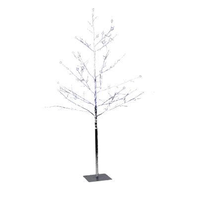 China Wholesale 120cm Led Artificial Copper Wire Silver Tree Light Copper Wire Flower Branch Wedding Waterproof Outdoor Simulate Tree Lights for sale