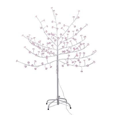 China 120cm Outdoor Artificial Cherry Blossom Tree Light 120cm White Birch Twig White Birch Flower Branches Pink Led Cherry Blossom Solar Tree Light for sale