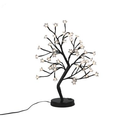 China 50cm Cherry Lights 50CM Hot Sale Cheap Led Artificial White Cherry Blossom Branch Tree Night Room Festival Decoration Battery Operated for sale