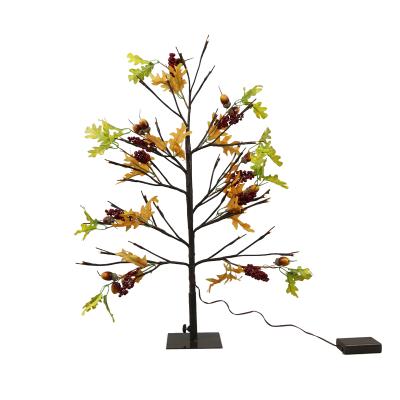 China 70cm Fruit Tree Light 70cm Table Decoration Night Twig Maple Branch Led Artificial Red Crystal Fruit Bonsai Flower Tree Light for sale