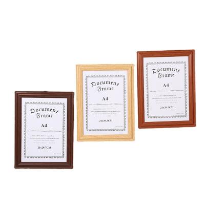 China New Classical/Post-modern Diploma Frame Color A4 Certificate Frame for Document with Mat Classic Decoration Photo Digital Picture Frame for sale