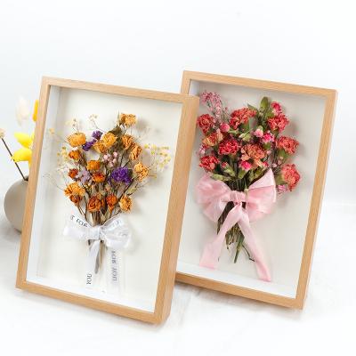 China Table Top or Wall Decor DIY Dried Flower 3D Photo Frame Hanging Photo Frame Pressed Flower Frame for Home Wall Room Decoration DIY Art craft Display for sale