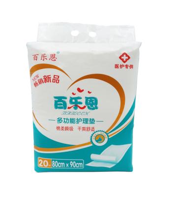 China Fluff Pulp Nursing incontinence Under pad 80*90 cm high absorbent urine pad for adults for sale