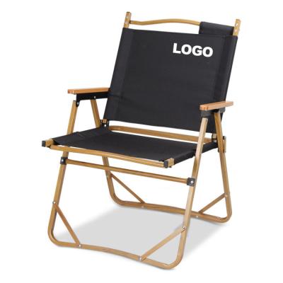 China Modern OEM Logo Design Folding Custom Aluminium Beach Chair Out Door Hiking Kermit Chair Wood Folding Camping Chair for sale