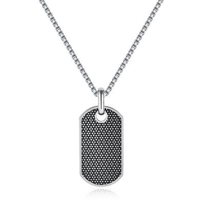 China Wholesale Casual/Sporting Black Military Pendant Necklaces Army Necklace Hip Hop Jewelry Stainless Steel Necklaces Men for sale