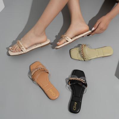 China Wholesale 2021 Fashion Trend Women's Open Toe Shoes Casual Flat Slippers Summer Sandals for sale