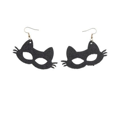 China Vintage Halloween Party Earrings Personality Cloth Funny Skull Ghost Face Pumpkin Scary Felt Earrings for sale