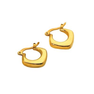 China Fashion CLASSIC square circle geometric earrings charm 18K metal women earrings 2021 316L stainless steel jewelry for sale