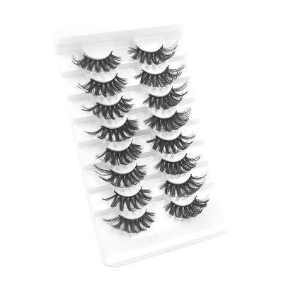 China Wholesale Natural 18mm Long 100% Mink Lashes Custom Seller Brand Brand Eye Lift Lashes With 8 Pairs 16 Pairs Lashes Tray for sale