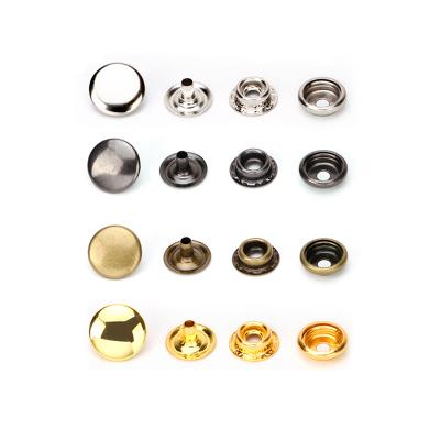 China Other Metal Snap Buttons Push Button Fastener Stud Cap Gold/Ribbon/Black/Bronze Buttons For Canvas Leather Craft Jackets Bags Sewing for sale