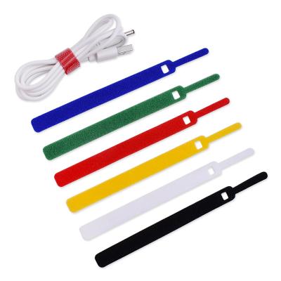 China Factory direct sales viable cable management belt power network data cable storage pin cable storage back to Velcro back ties for sale