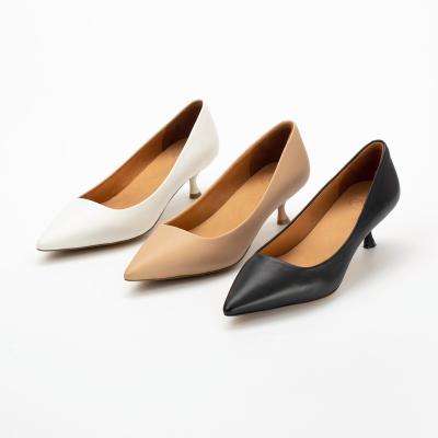 China Simple/Daily China Professional Manufacture Point Toe Genuine Leather Commuter Pointed Toe Pumps for sale