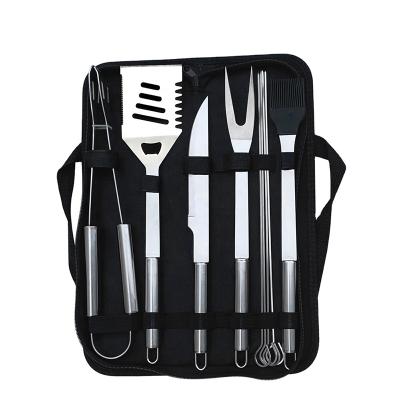 China Factory Easily Cleaned In Stock Carry Bag Skewers Stainless Steel BBQ Set Outdoor Grill Accessories BBQ Tool Kit for sale