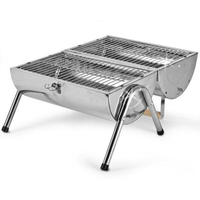 China Easily Assembled Folding Stainless Steel Double Sides Sister Grill Charcoal Barbecue Portable Outdoor Camping Grill for sale