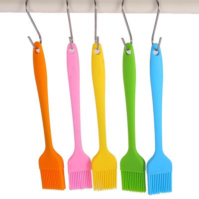 China Easily Cleaned Silicone BBQ Brush Cooking BBQ Grilling Baking Oil Condiment Heat Resistant Brushes for sale