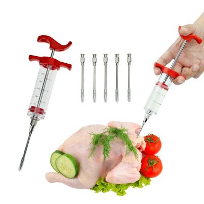 China Easily Cleaned Hot Selling Plastic Cooking Tools 2ounce Chicken BBQ Meat Injector Chicken BBQ Marinade BBQ Tools for sale