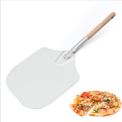 China MJ Pizza Lifter Square Pizza Cutter Turner For Kitchen Baking Tools Viable Peelable Aluminum Shovel Pizza Cutter for sale