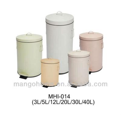 China Customized Viable Powder Metal Pedal Bin Liner Steel Dust Bin for sale