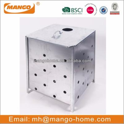 China Hotels Galvanized Flatpack Square Garden Incinerator for sale