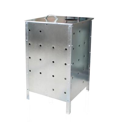 China Household Garbage Galvanized Steel Garden Flatpack Square Garbage Incinerator Burner for sale