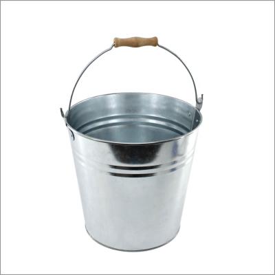 China Sustainable Round Metal Decorative Bucket Galvanized Steel Garden Bucket for sale