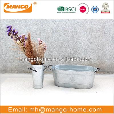 China Eco - Friendly Galvanized Steel Pot And Flower Ice Bucket for sale