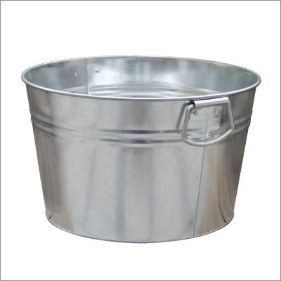 China Sustainable Metal Iron Beer And Beverage Tub Ice Bucket With Handle for sale