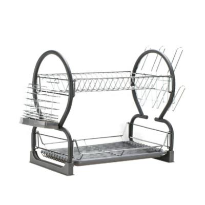 China Carbon Steel Dish Rack Space Saving Storage Dish Rack Kitchen Stocked Dish Rack for sale