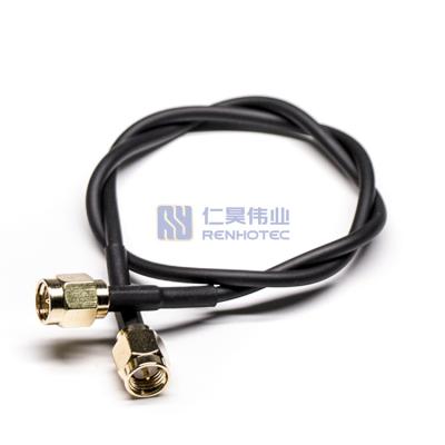 China Front Bulkhead Bulkhead/4 Hole Bulkhead/Rear Flange RG174 Cable SMA Male To Male-Female Assembly 90 For RF Coaxial Pigtail Antenna Extension for sale