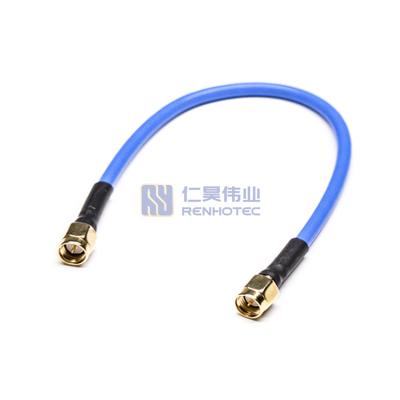 China Bulkhead/Front Bulkhead SMA Backflange/4 Hole to SMA Cable Blue Male RG402 Connector for LMR200 RF Coaxia Antenna Coaxial Extension Cables for sale