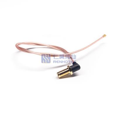 China Rear Bulkhead/Front Bulkhead/4 Hole Flange RP-SMA Female Cable With 40mm Length Antenn PCI PCB Board Sma IPX/U.FL Wifi Antenna Rubber Cable for sale