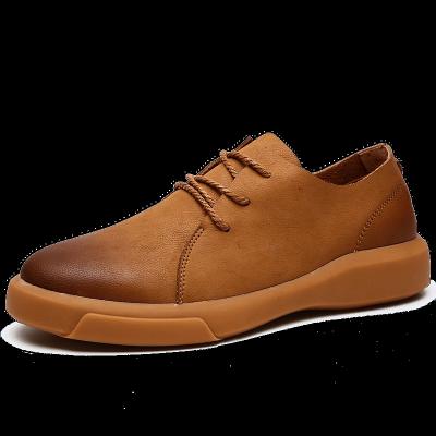 China New Design Flat Comfortable Casual Dress Outdoor Genuine Leather Shoes For Men for sale