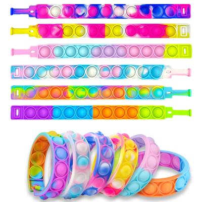 China Toy New 2021 Funny Stress Wristband Educational Bubble Toys Band For Kids Push Watch Bands Toys Adult Sensory Wristband for sale