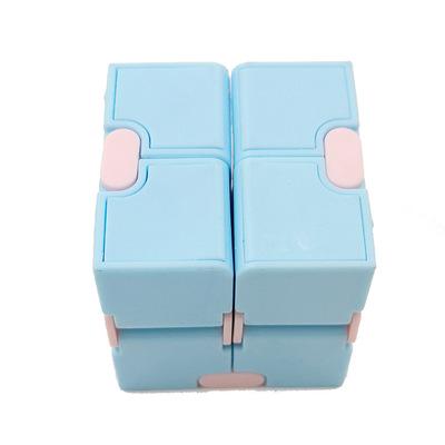 China Color Plastic Fingertip Macaron Cube Decompression Toy Infinite Magic Cube Fidget Magic Finger Toys Infinite Cube For Kids Adults Desk for sale