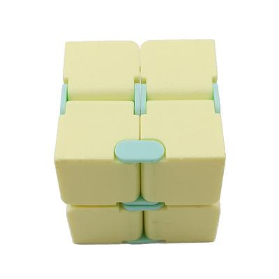 China 2021 Plastic Macaron color cube fidgety person toys Decompressure trigger Mini Plastic Infinite Cube Finger fidget toys for kids for sale