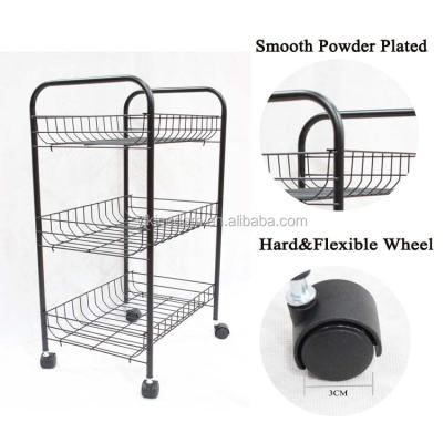 China Storage OEM 549-24 3 Tier Power Liner Kitchen Vegetable and Fruit Storage Serving Cart for sale