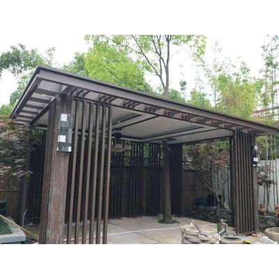 China All aluminum alloy pavilion 2023 Low Moq Automatic Waterproof Terrace Outdoor Cover Aluminum Gazebo Electric louver pavilion for sale