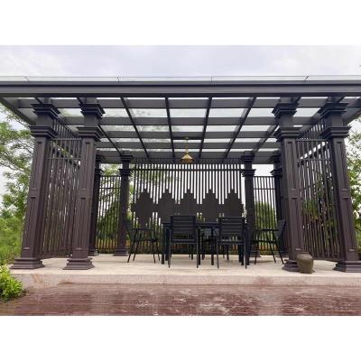 China All aluminum alloy pavilion China Wholesale Modern Chinese Style Automated Gazebo Outdoor aluminum alloy Pavilion Gazebo for sale